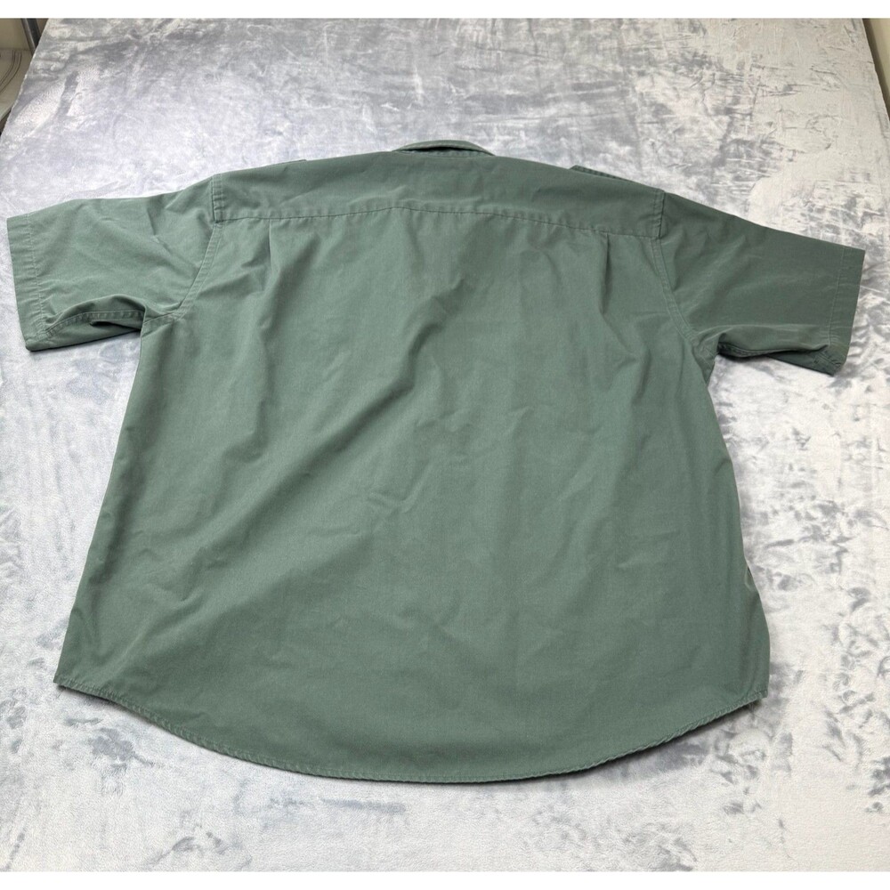 Cabelas Safari Series Mens XL Green Short Sleeve Fishing Hiking Shirt Outdoor - Picture 2 of 7